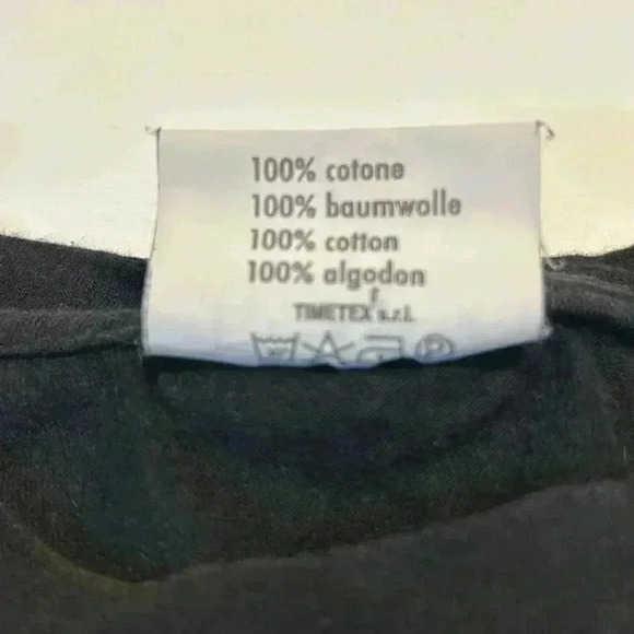 Vintage Cropped Tee 100% Cotton Made in Italy TimeTex Crop Top T-Shirt Large - Picture 5 of 9